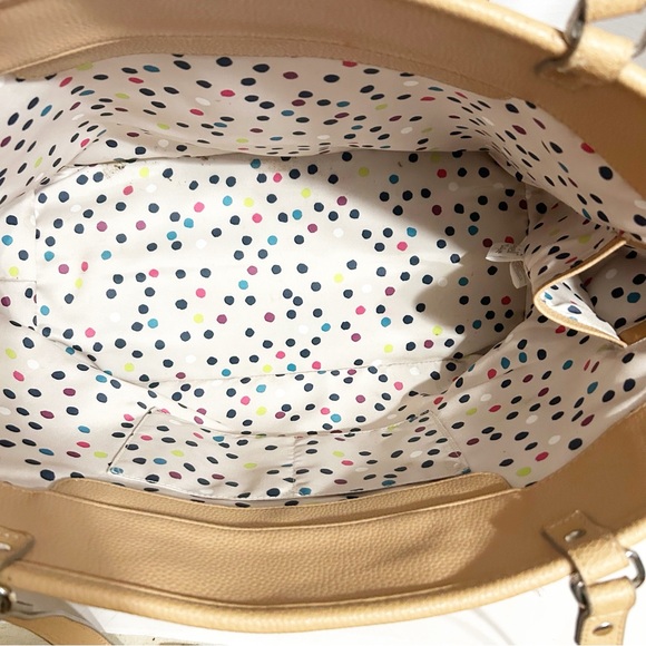 Thirty One Jewell Setter Tote / Shoulder Bag Cork Metallic Accents Faux Leather - Picture 14 of 16